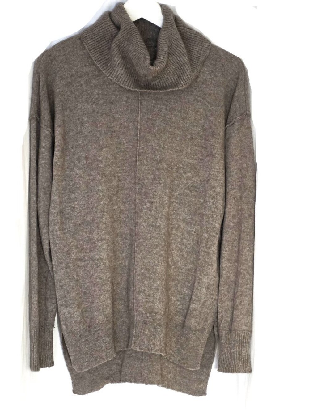 100% cashmere mocha brown turtleneck sweater